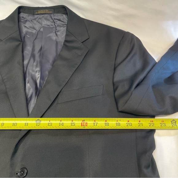 Jos. A. Bank Reserve Reda Italian 100% Wool Super 110’s Black Blazer Size 44S - Picture 14 of 16
